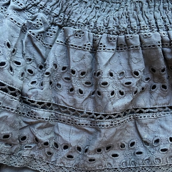 NWT Sophia Off Shoulder Eyelet Lace Trim Boho Cha Cha Top - Picture 4 of 4